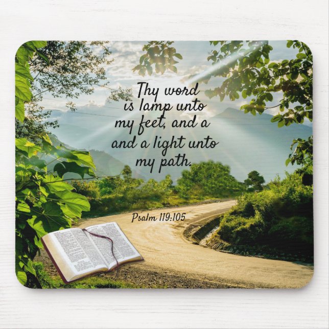 Tapis De Souris Sunlit Pathway and Bible (Devant)
