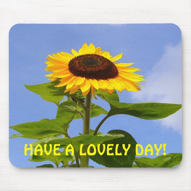 Tapis De Souris Sunnny Sunflower texte personnalisé (Devant)