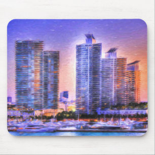 Tapis De Souris Sunrise de Miami Skyline