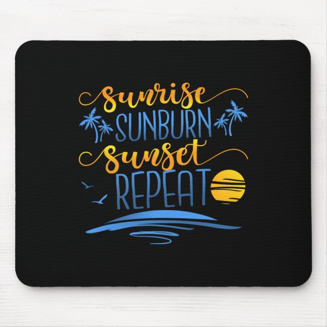 Tapis De Souris Sunrise Sunburn Sunset Répétition (Devant)