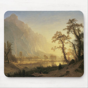 Tapis De Souris Sunrise, Vallée de Yosemite par Albert Bierstadt