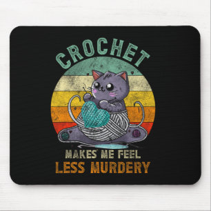 Tapis De Souris Sunset Crochet Chat Maman me fait sentir moins meu