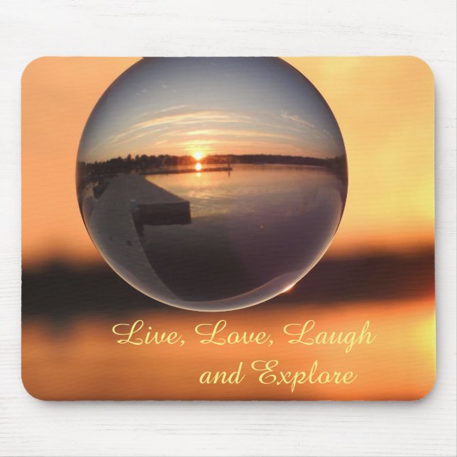 Tapis De Souris Sunset Live Laugh Love Crystal Ball (Devant)