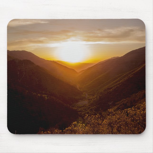 Tapis De Souris Sunset Over Mountains (Devant)