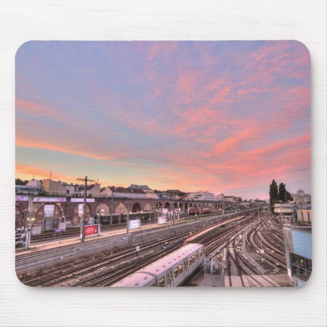 Tapis De Souris Sunset Over Spittelau, Vienna Austria (Devant)