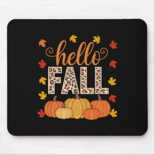 Tapis De Souris Super Bonjour Automne Automne Maple Feuille Citrou