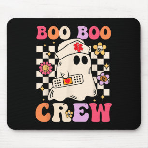 Tapis De Souris Super Boo Boo Crew Nurse Ghost Paramedic Funny Ha