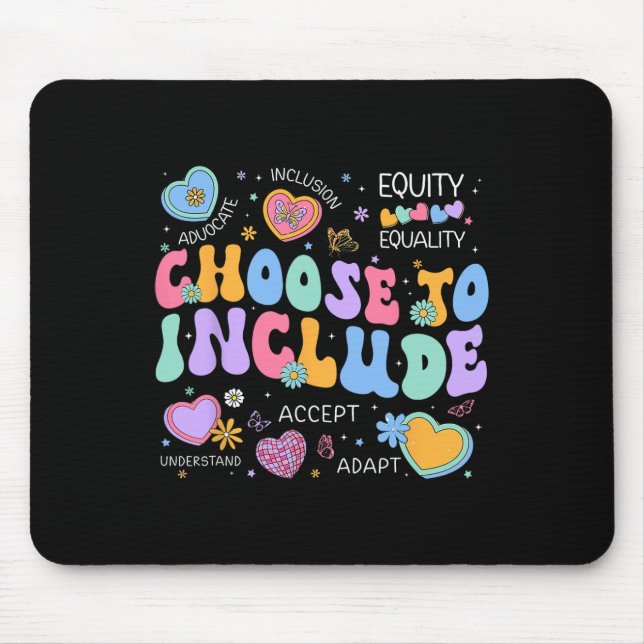 Tapis De Souris Super Choisir D'Inclure Spy Enseignant Autisme Awa (Devant)