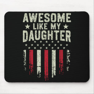 Tapis De Souris Super Comme Fille Chemise Drôle Hommes Papa Fête d