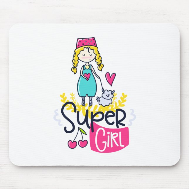 Tapis De Souris Super fille (Devant)
