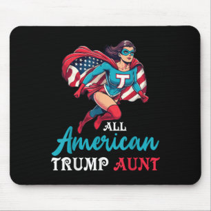 Tapis De Souris Super Girl All American Trump Tante Patriotique