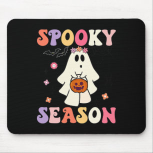 Tapis De Souris Super Halloween Ghost Holding Mer Éffrayante Citro