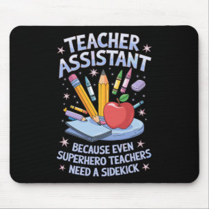 Tapis De Souris Super-héros adjoint enseignant enseigne professeur