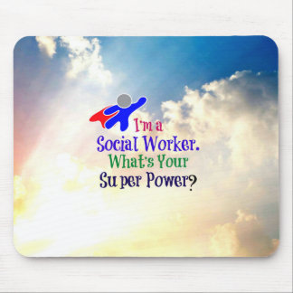 Tapis De Souris Super héros du travailleur social