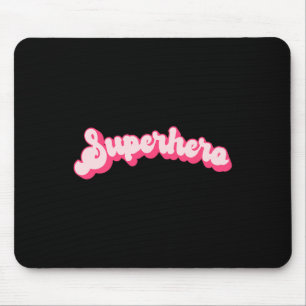 Tapis De Souris Super-héros - Mignon Rose Vintage Retro Halloween
