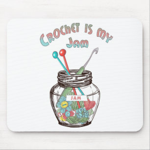 Tapis De Souris Super mignonne "Crochet is My Jam"