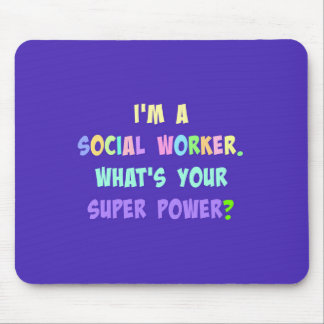 Tapis De Souris Super puissance du travailleur social