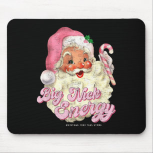 Tapis De Souris Super rétro Big Nick Père Noël Énergie rose Père N