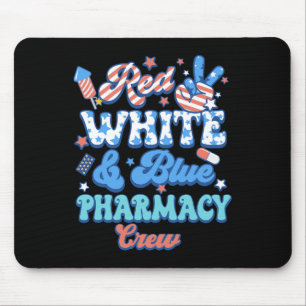 Tapis De Souris Super Rouge Blanc Bleu Pharmacie Crew Pharmist 4e