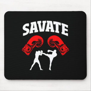 Tapis De Souris Superbe conception de boxe Savate coup de pied Mma