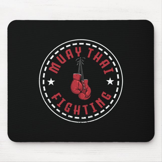 Tapis De Souris Superbe conception de combat de Muay Thai Kickboxe (Devant)