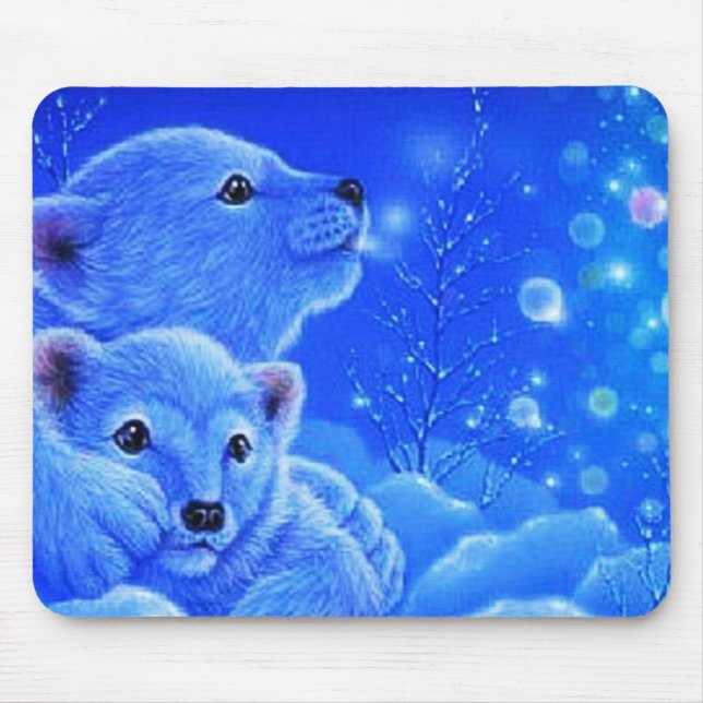 Tapis De Souris superbe ours et petit (Devant)