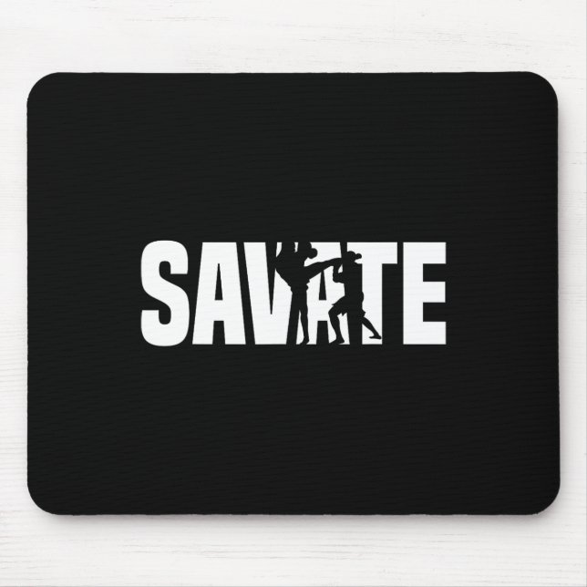 Tapis De Souris Superbe tenue de boxe Savate Kick Mma Kickboxing  (Devant)