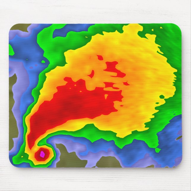 Tapis De Souris Supercell sur Radar Mousepad pour le météorologue (Devant)