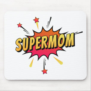 Tapis De Souris Supermom Retro Comic Pop Art Mousepad