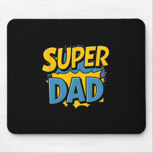 Tapis De Souris Superpapa Drôle Super-héros Papa Conception Costum
