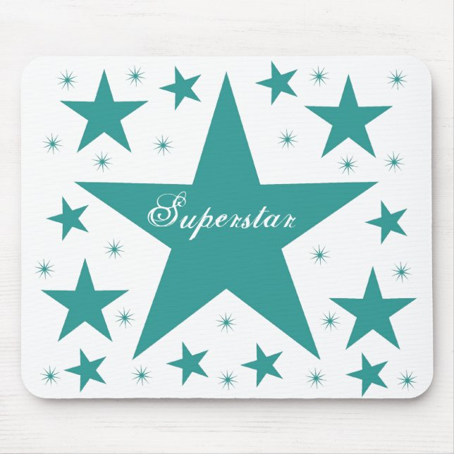 Tapis De Souris Superstar Mousepad, Turquoise (Devant)