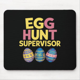 Tapis De Souris Superviseur de chasse aux oeufs de Pâques Amusant
