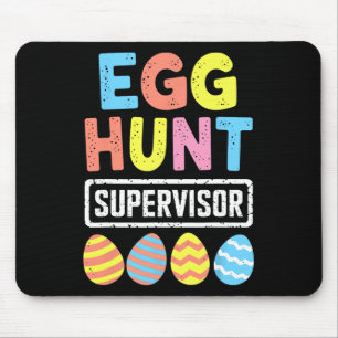 Tapis De Souris Superviseur de chasse aux oeufs de Pâques Lapin la