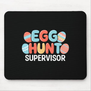 Tapis De Souris Superviseur de la chasse aux œufs de Pâques Lapin