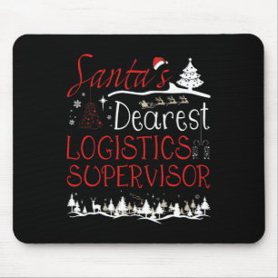 Tapis De Souris Superviseur de la logistique Jours de Noël Drôle N