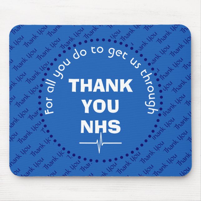 Tapis De Souris Support personnalisable NHS Merci (Devant)