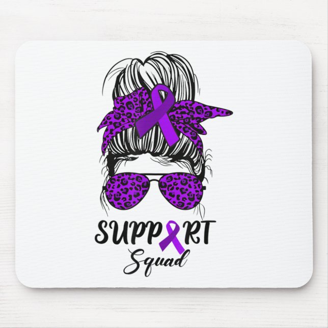 Tapis De Souris Support Squad Bun Messy Violet Guerrier Heimerheim (Devant)