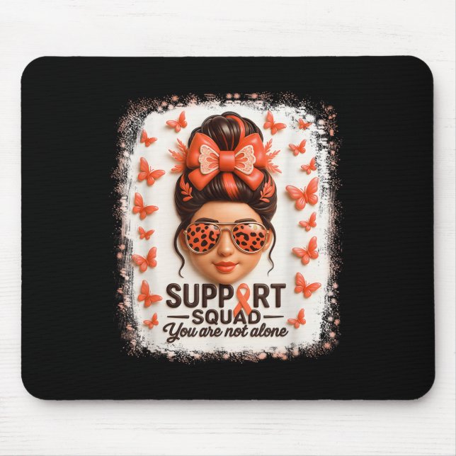 Tapis De Souris Support Squad Leukemia Ruban Butterfly You Not Al (Devant)