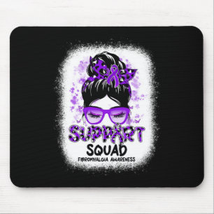Tapis De Souris Support Squad Messy Bun Butterfly Purple Ribbon Wi