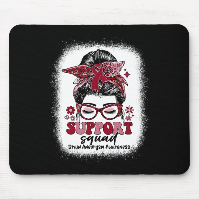 Tapis De Souris Support Squad Messy Bun Cerveau Aneurysme (Devant)
