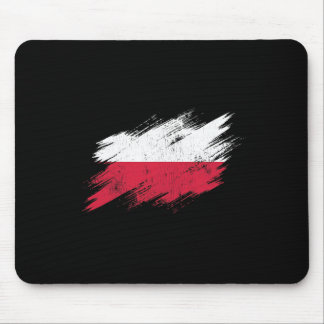 Tapis De Souris Supporter de football polonais Drapeau en lambeaux