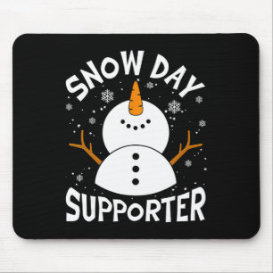 Tapis De Souris Supporter de journée de neige Flocon Drôle de Noël