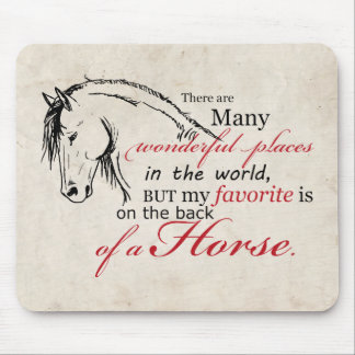 Tapis De Souris Sur le dos d'un cheval