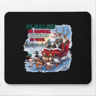Tapis De Souris Sur Mallard Sur Gadwall Noël Fantastique Chasse Au