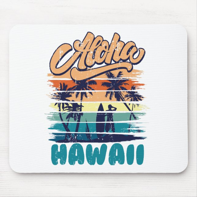 Tapis De Souris Surf - Aloha Hawaï (Devant)