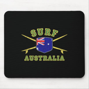 Tapis De Souris Surf Australie Planches de Surf Vintage Drapeau Au