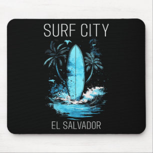 Tapis De Souris Surf City El Salvador Surf Vintage Surfeur _3