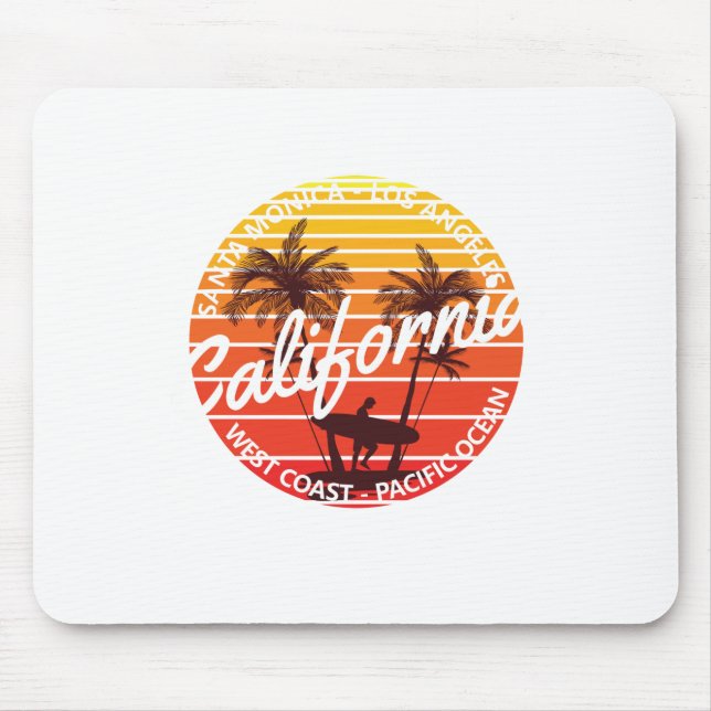 Tapis De Souris Surf de Californie, Summer Beach vibes (Devant)