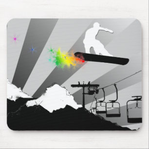 Tapis De Souris surf des neiges. couleur