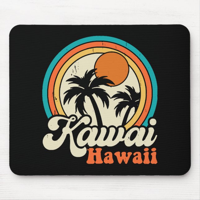 Tapis De Souris Surf Kawaii Hawaï (Devant)